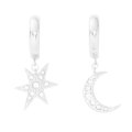   ADER.bijoux アデルビジュー MOON&STAR hoop pierce (silver){-AHA}