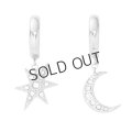 {SOLD}ADER.bijoux アデルビジュー MOON&STAR hoop pierce (silver){-AHA}