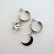 画像4: {SOLD}ADER.bijoux アデルビジュー MOON&STAR hoop pierce (silver){-AHA} (4)