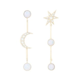 画像1:   ADER.bijoux アデルビジュー MOON&STAR cabochon pierce{-AIA}