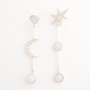 画像2:   ADER.bijoux アデルビジュー MOON&STAR cabochon pierce{-AIA}