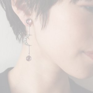画像3:   ADER.bijoux アデルビジュー MOON&STAR cabochon pierce{-AIA}