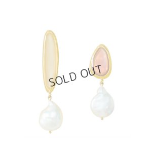 画像1: {SOLD}ADER.bijoux アデルビジュー BLOCK PEARL pearl pierce{-AIA}