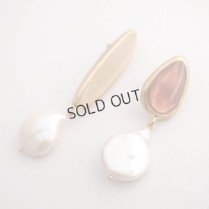 画像2: {SOLD}ADER.bijoux アデルビジュー BLOCK PEARL pearl pierce{-AIA}