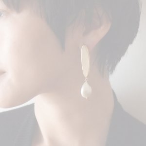 画像4:  {SOLD} ADER.bijoux アデルビジュー BLOCK PEARL pearl pierce{-AIA}