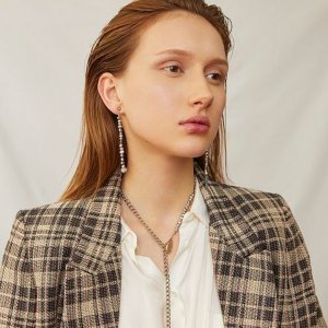 画像5: ADER.bijoux アデルビジュー BLOCK PEARL long asymmetry pierce{-AIA}