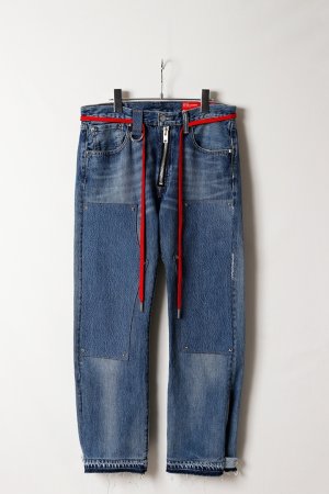 画像1: MAISON CASANOVA メゾンカサノバ Re:501 Double Knee Pants{-BFA}{E-}
