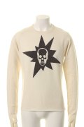 lucien pellat-finet ルシアン ペラフィネ INTARSIA EXPLOSION SKULL（F）ROUND NECK{-AGA}