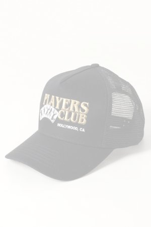 画像1:   AMIRI アミリ Players Club Trucker Hat {-BJS}  :S0A39152CO-BLK-OS 