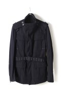 【 50%OFF セール｜253,000円→126,500円】 BALMAIN バルマン PARKA BIKER CEINTUREE HOMME MEN PARKA JACKET{S3HT299C106-176-ACS}