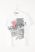 {SOLD}DSQUARED2 ディースクエアード Contrast Print White T-Shirt{-AIA}