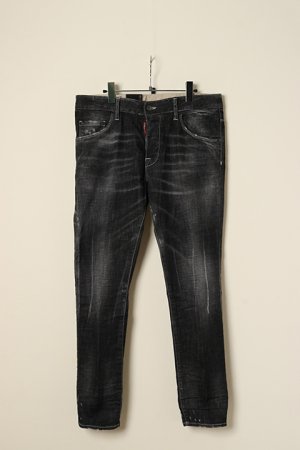 画像1: DSQUARED2 ディースクエアード Black Clean Wash Skater Jeans{S71LB1088S30357900/S78LB0069S30839470-BBA}