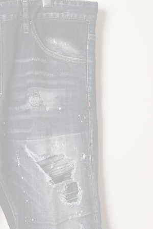 画像4:   DSQUARED2 ディースクエアード Dark Ripped Bleach Wash Cool Guy Jeans{S74LB1193S30789470-BBA}