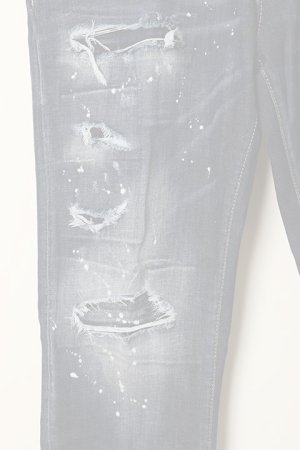 画像5:   DSQUARED2 ディースクエアード Dark Ripped Bleach Wash Cool Guy Jeans{S74LB1193S30789470-BBA}