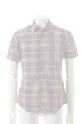   VADEL バデル typewriter check selvage-wire shirts S/S{-ADS}