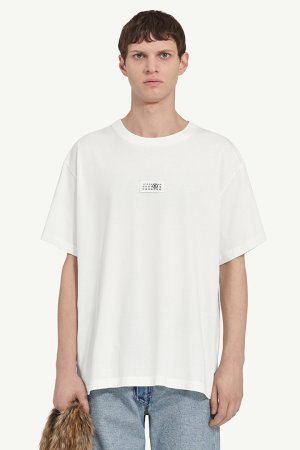 画像1: MM6 Maison Margiela エムエムシックス ニューメリック コットン Tシャツ{SH0GC0032M20170-101-BFS}