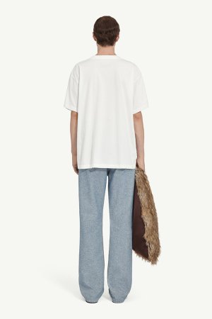 画像4: MM6 Maison Margiela エムエムシックス ニューメリック コットン Tシャツ{SH0GC0032M20170-101-BFS}