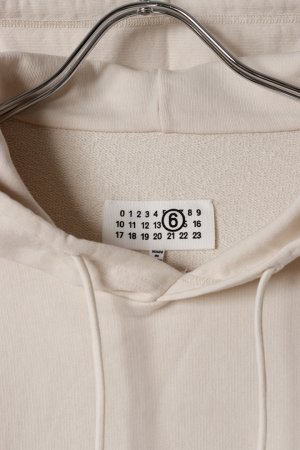 画像2: MM6 Maison Margiela エムエムシックス メゾンマルジェラ アンブラッシュドコットン フーディ{SH0GU0048M25025103-BFA}