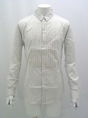 画像2: Silvain Sylvian シルバンシルビアン STRIPE SHIRTS{SIL-8A-ST02-WHT-}