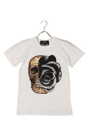 画像1: DOMREBEL ドムレーベル SKULL T-SHIRT ブラックスワロフスキー/カスタムモデル{-AHS}