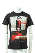 PHILIPP PLEIN HOMME フィリッププレインオム t-shirt penthouse naked{SS13-HM9201-BLK-ACS}