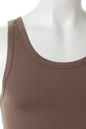 画像4: T' ティー 【underbar Limited】"GIZA45"Egyptian Organic Cotton Tank top No Sleeve BASIC（H318）{T01-UNDERBAR-COFFEE-AHS}