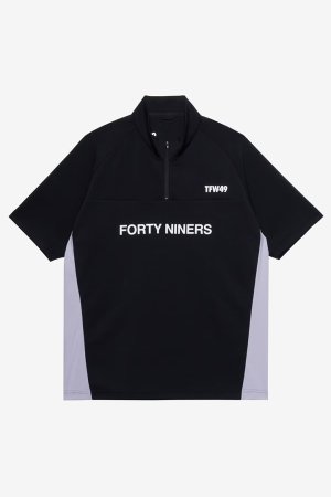画像1: TFW49 ティーエフダブリューフォーティーナイン HALF ZIP S/S MOCK NECK{-BFS}