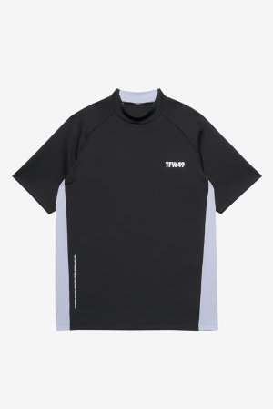 画像1: TFW49 ティーエフダブリューフォーティーナイン SIDE PANEL SHORT SLEEVE MOCKNECK{-BFS}