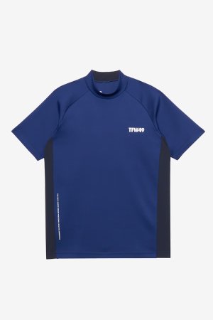 画像1: TFW49 ティーエフダブリューフォーティーナイン SIDE PANEL SHORT SLEEVE MOCKNECK{-BFS}