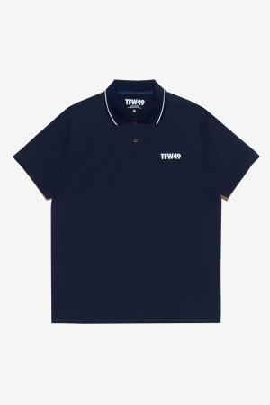 画像1: TFW49 ティーエフダブリューフォーティーナイン BACK YOKE SLEEVE POLO{-BFS}