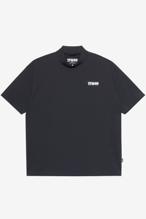 画像1: TFW49 ティーエフダブリューフォーティーナイン PUNCHED MESH HALF MOCKNECK T{-BFS}