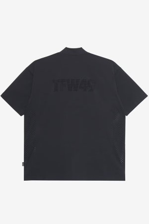 画像2: TFW49 ティーエフダブリューフォーティーナイン PUNCHED MESH HALF MOCKNECK T{-BFS}