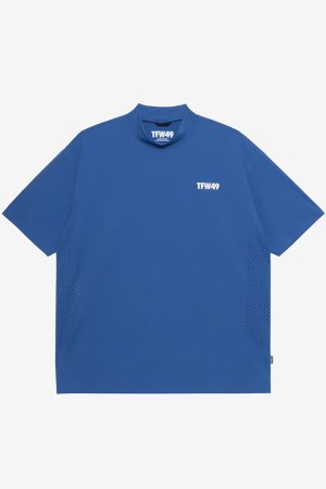 画像1: TFW49 ティーエフダブリューフォーティーナイン PUNCHED MESH HALF MOCKNECK T{-BFS}
