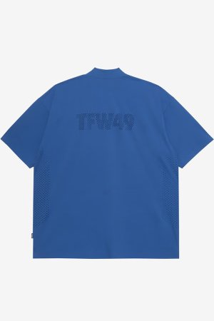 画像2: TFW49 ティーエフダブリューフォーティーナイン PUNCHED MESH HALF MOCKNECK T{-BFS}