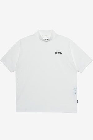 画像1: TFW49 ティーエフダブリューフォーティーナイン PUNCHED MESH HALF MOCKNECK T{-BFS}