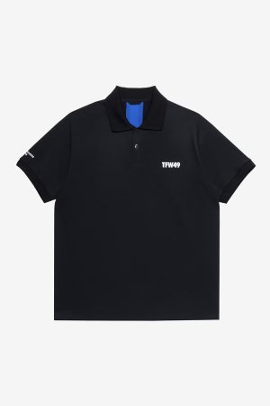 画像1: TFW49 ティーエフダブリューフォーティーナイン BACK MESH POLO{-BFS}