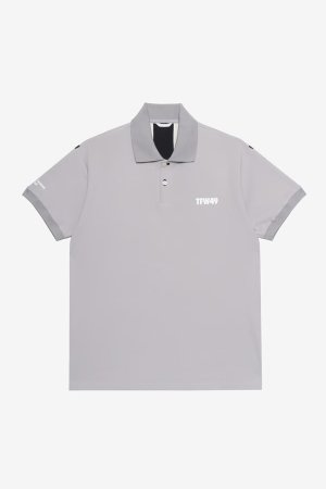 画像1: TFW49 ティーエフダブリューフォーティーナイン BACK MESH POLO{-BFS}