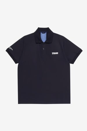 画像1: TFW49 ティーエフダブリューフォーティーナイン BACK MESH POLO{-BFS}