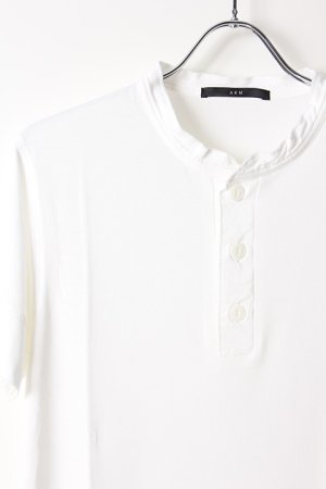 画像3: 【 50%OFF セール｜18,700円→9,350円】 AKM エイケイエム COTTON BACK SATIN HK HENRY CREW T{T149-RAY007-10-AIS}