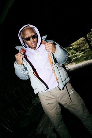 画像8: TAIN DOUBLE PUSH タインダブルプッシュ BRUSHED P/O HOODIE（リバーシブル）{-BCA}