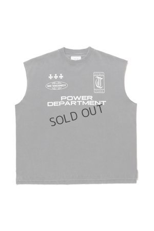 画像2: {SOLD}TAIN DOUBLE PUSH タインダブルプッシュ POWER DEPARTMENT NO SLEEVE T-SHIRTS{-BDS}