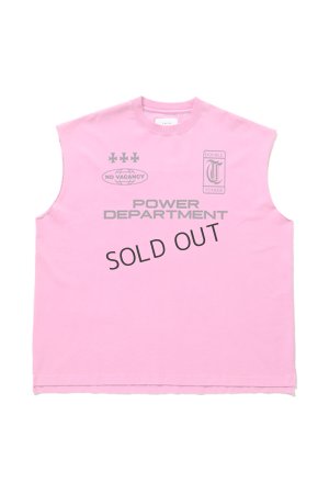 画像2: {SOLD}TAIN DOUBLE PUSH タインダブルプッシュ POWER DEPARTMENT NO SLEEVE T-SHIRTS{-BDS}