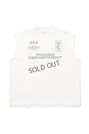 画像2: {SOLD}TAIN DOUBLE PUSH タインダブルプッシュ POWER DEPARTMENT NO SLEEVE T-SHIRTS{-BDS}