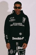 【24SS新作】TAIN DOUBLE PUSH タインダブルプッシュ POWER DEPARTMENT KNIT P/O HOODIE{-BDS}