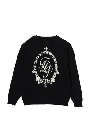 画像3: TAIN DOUBLE PUSH タインダブルプッシュ NO VACANCY KNIT CREW NECK CARDIGAN{-BDS}