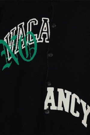 画像4: TAIN DOUBLE PUSH タインダブルプッシュ NO VACANCY KNIT CREW NECK CARDIGAN{-BDS}