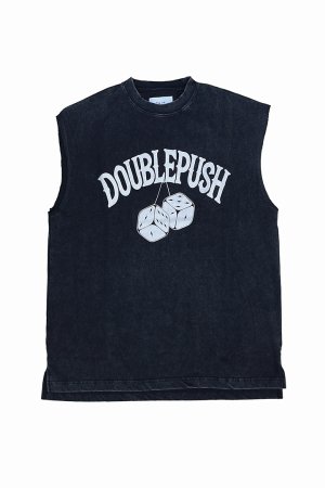 画像1: TAIN DOUBLE PUSH タインダブルプッシュ DOUBLE PUSH DICE NO SLEEVE T-SHIRTS{-BES}