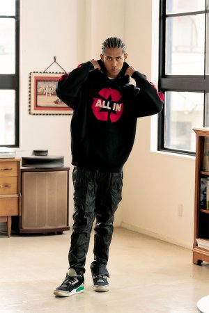 画像6: TAIN DOUBLE PUSH タインダブルプッシュ ALL IN KNIT HOODIE{-BEA}