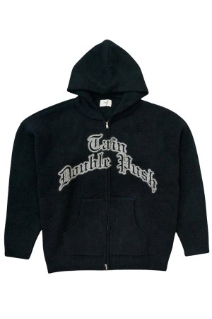 画像1: TAIN DOUBLE PUSH タインダブルプッシュ SHAGGY KNIT HOODIE{-BEA}