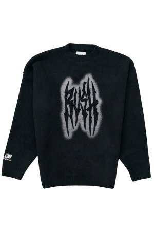 画像1: TAIN DOUBLE PUSH タインダブルプッシュ SHAGGY KNIT CREW NECK{-BEA}